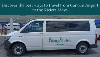 Vehicle at Cancun Airport ready to transport passengers to Riviera Maya